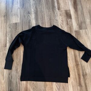 Sweaty Betty Sweatshirt Black Crew Neck Blue SZ Medium